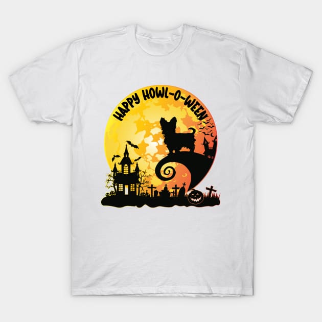 Yorkie Howl-o-ween Shirt, Spooky Season Shirt, Dog Mom Shirt, Dog Lovers Shirt, Dog People, Dog Lovers Gift, Spooky Dog Shirt, Spooky Shirt T-Shirt by HoosierDaddy